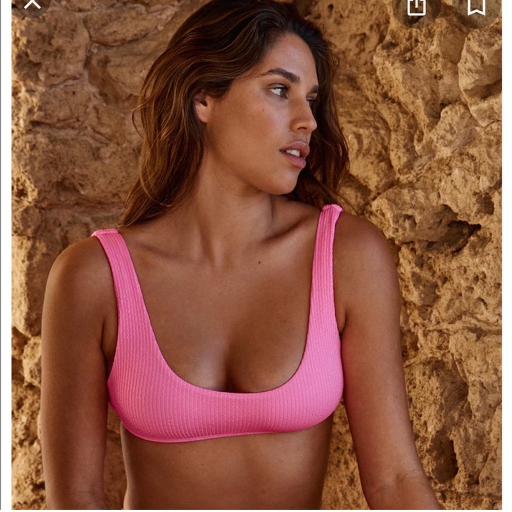 NWT Cabo San Lucas Top - Neon Pink Crinkle